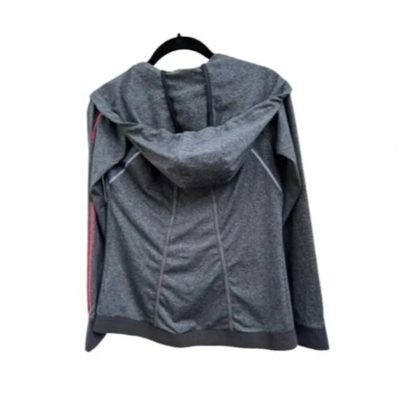 Le Coq Sportif Modulate Size Medium Gray Lightweight Full ZIp Fitted Hoodie - Picture 6 of 7